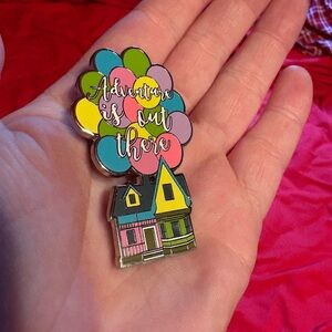 Adventure Is Out There Balloon House Enamel Pin